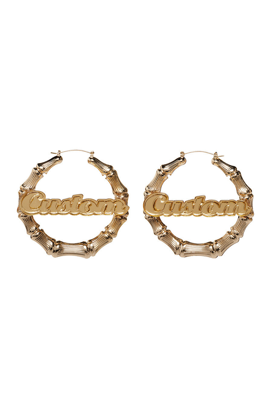 Custom bamboo earrings Clearance