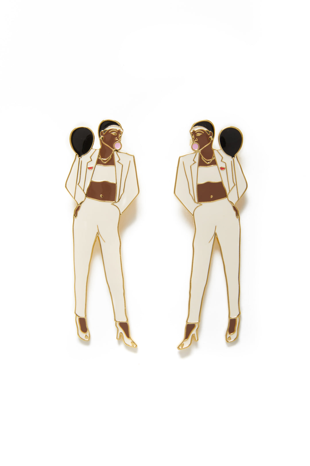ME. x Barkley L. Hendricks Victory at 23 Silhouette Earrings