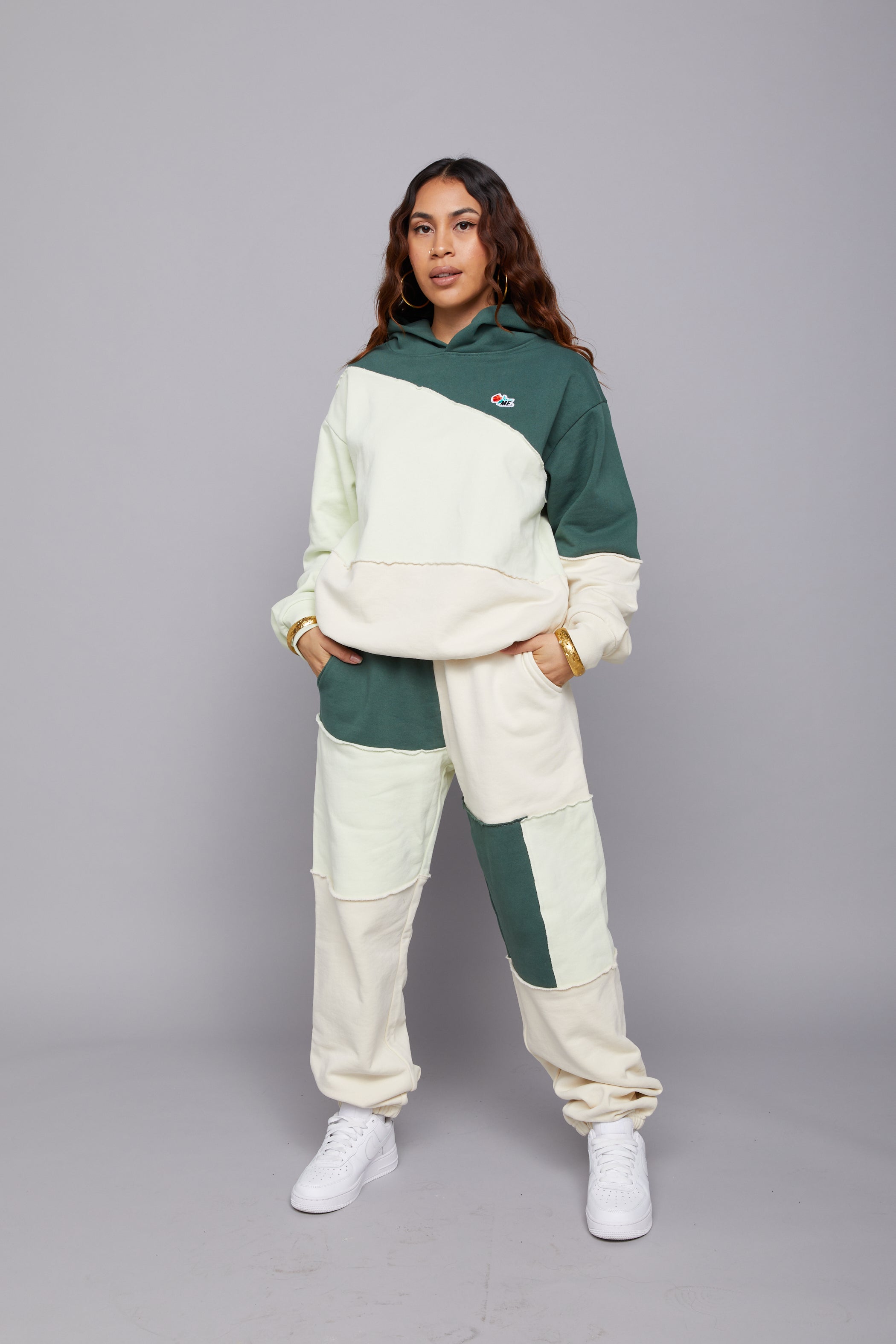 ME. Patchwork Hoodie Moss – Melody Ehsani